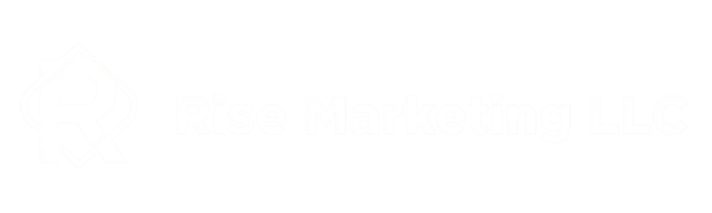 Rise Marketing LLC monochrome white logo