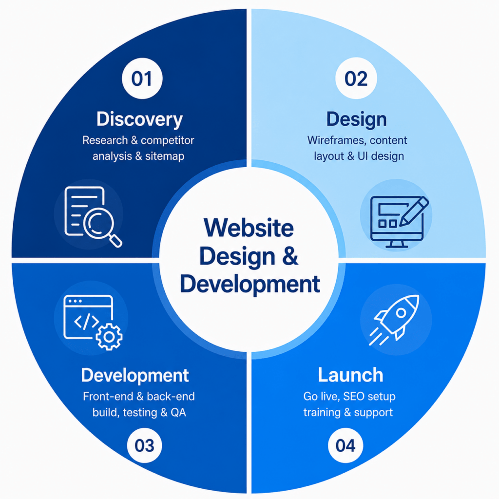 website design development graph